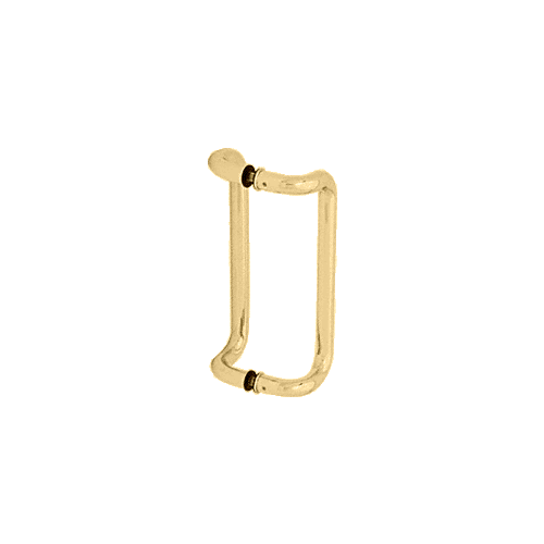 CRL 12" Polished Brass Glass Mounted Offset Pull Handle - CD12X12BR