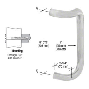 CRL 8" Single Offset Door Pull