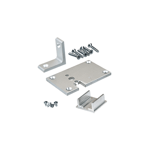 CRL Satin Anodized 2" x 3" Left End Design Series Partition Post Base Plate Kit for Posts Over 24" - D1993AEL
