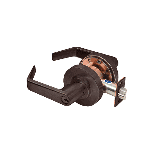 CRL Oil Rubbed Bronze Heavy-Duty Grade 2 Lever Locksets Entrance - Schlage® 6-Pin - D65ENT0RB