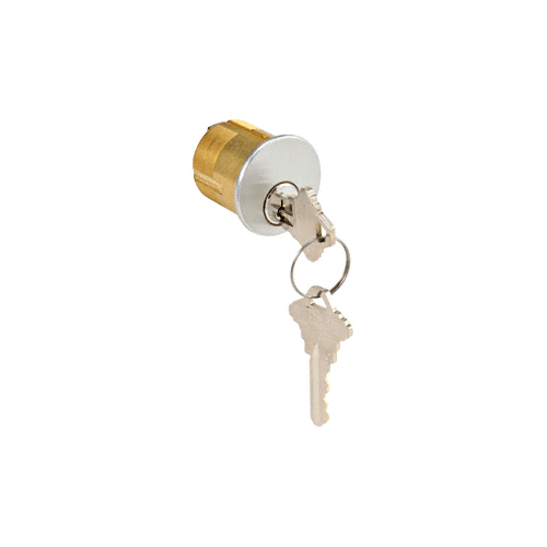 CRL Satin Chrome Single Mortise 1-1/4" Long Cylinder with Schlage® 'C' Keyway and Keyed Alike - DC7205SCKASC