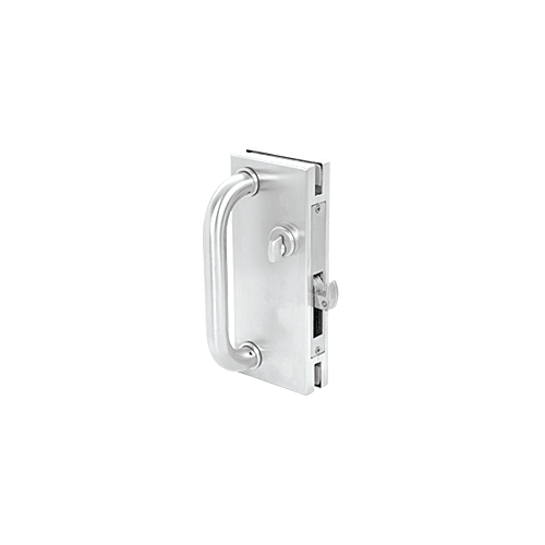 CRL Satin Anodized 4" x 10" Non-Handed Center Lock With Hook Throw Deadlock Latch - DH410SC