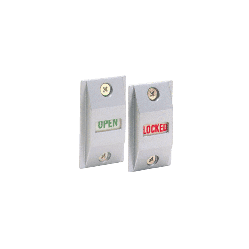 CRL Aluminum Lock Indicator Set Slide Down = "LOCKED" - DL2177A