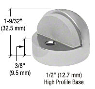 CRL Satin Chrome Floor Mounted High Profile 3/8" Base Dome Stop - DL2502A