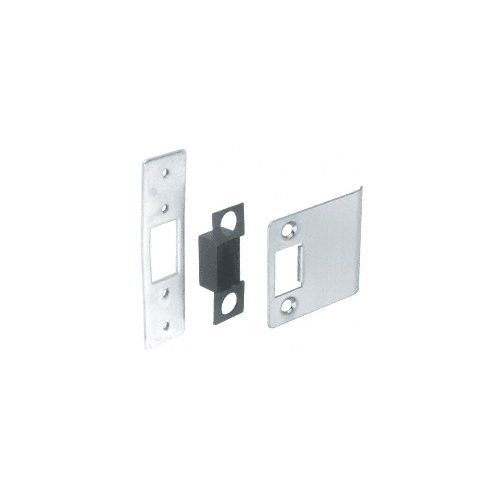 CRL Brushed Stainless Deadlatch Strike Set for 4" Wide Jamb - DL4540