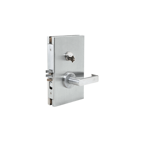 CRL Satin Anodized 6" x 10" RH Center Lock with Deadlatch in Office Function - DL610R0SC