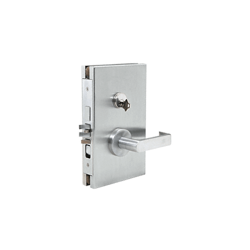 CRL Satin Anodized 6" x 10" RH Center Lock With Deadlatch in Entrance Lock Function - DL610RESC