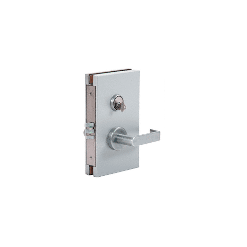 CRL Brushed Stainless 6" x 10" RH Center Lock with Deadlatch in Class Room Function - DL610RMBS