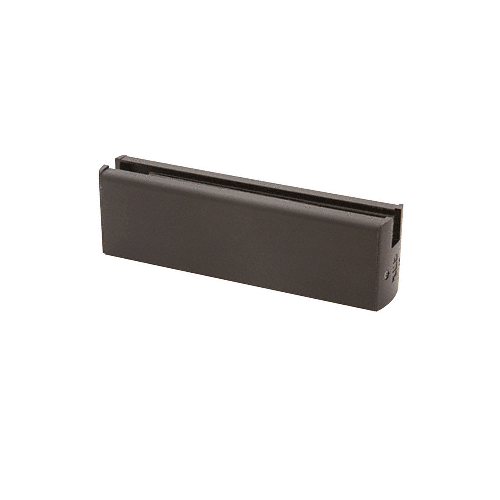 Black Bronze Anodized Low Profile Square DRS Door Patch Rail Without Lock for 1/2" Glass - 8" Length - DR2SDU12P