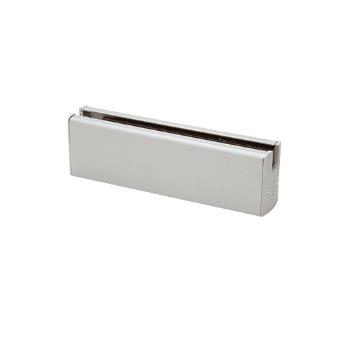 Satin Anodized Low Profile Square DRS Door Patch Rail Without Lock for 1/2" Glass - 8" Length - DR2SSA12P