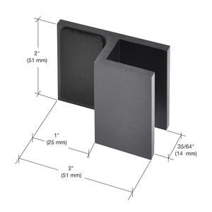 CRL Square Door Stop for 1/2" Glass