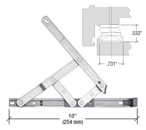 CRL 10" 4-Bar Secure Style Casement Hinge - DSH10