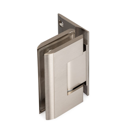 Concerto Standard Duty 90° Wall-Glass Hinge with Offset Backplate & 5° Offset
