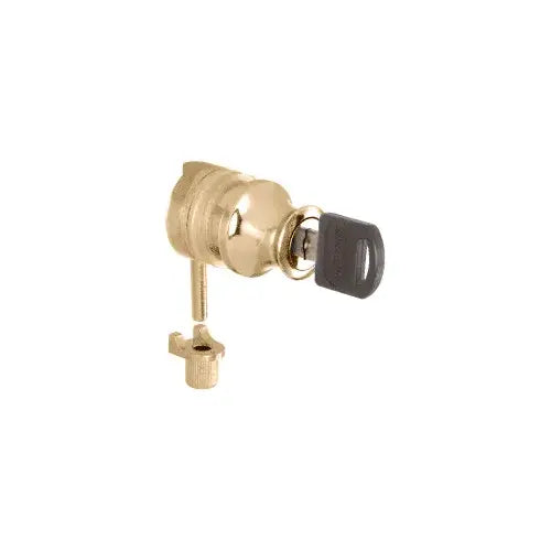 CRL Gold Plated Plunger Lock for 3/8" Glass - Keyed Alike - LK340KA