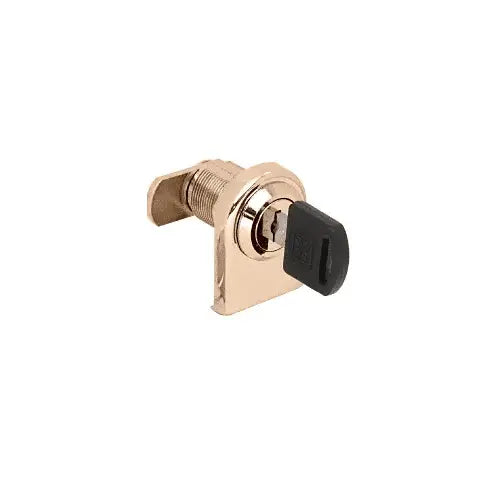 CRL Brass Keyed Alike Round Top Swinging Glass Door Lock - LK36KA