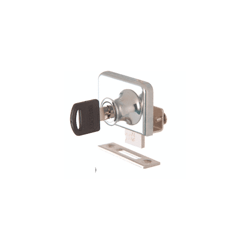 CRL Chrome Clamp-On Lock for 1/4" Double Glass Door - Randomly Alike - LK46