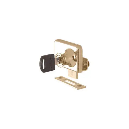 CRL Gold Plated Lock for 1/4" Double Glass Doors - Keyed Alike - LK48KA