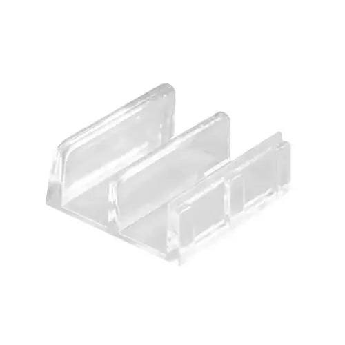 CRL 1-7/16" White Wide Tub Enclosure Sliding Door Bottom Guide - M6059