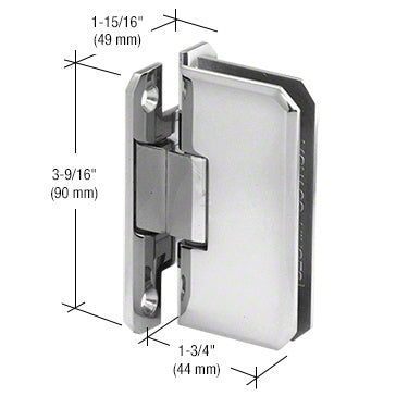 CRL Chrome Monaco 037 Series Wall Mount Hinge - M0N037CH