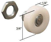CRL 3/4" Nylon Ball Bearing Flat Edge Shower Door Roller - M6031