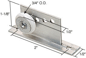 CRL 3/4" Nylon Ball Bearing Shower Door Oval Edge Roller Assembly - M6034