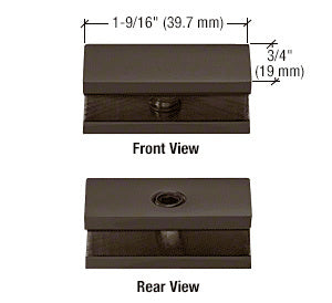 CRL No-Drilled Fixed Panel Glass Clamp [1/4" Glass]