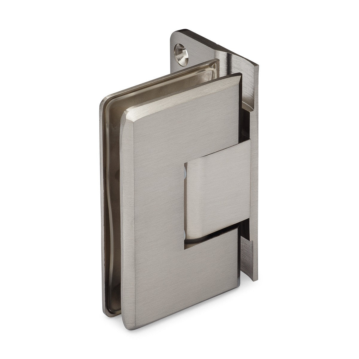 Oceana Standard Duty Adjustable 90° Wall-Glass Hinge with Offset Backplate