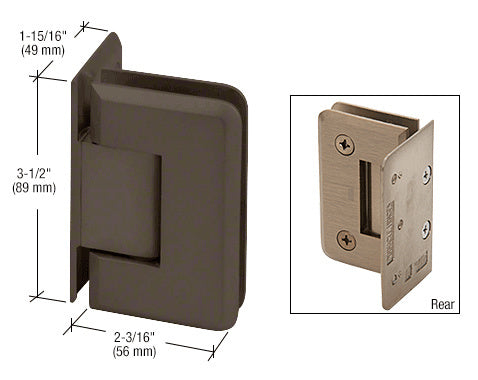 CRL Pinnacle 044 Series Wall Mount Offset Back Plate Hinge