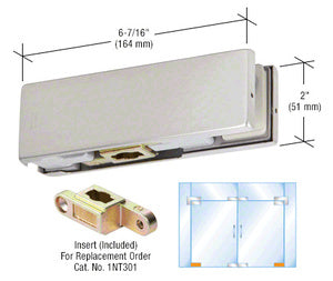 DORMAKABA® Bottom Door Patch Fitting with Bottom Insert For 3/4" Glass