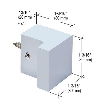 CRL Satin Chrome Square Wall Mount Robe Hook - SDKSQ1SC