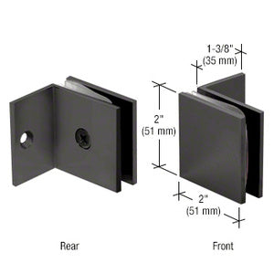 CRL Fixed Panel Square Clamp With Small Leg