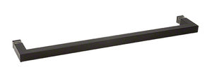 CRL Matte Black "SQ" Series 18" Square Tubing Mitered Corner Single-Sided Towel Bar- SQ18MBL