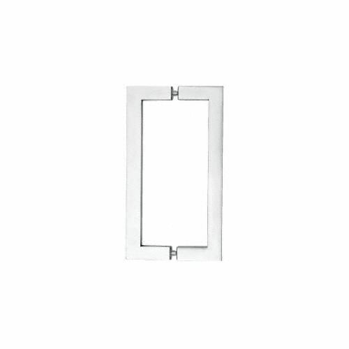 CRL 10" Polished Stainless Square Tube Glass Mounted Pull Handle - SQ10X10PS