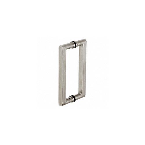 CRL Brushed Stainless Glass Mounted Square Back-to-Back Pull Handle - 24" (610 mm) - SST24X24BS