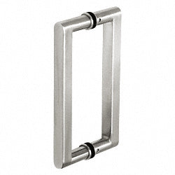 CRL 12" Glass Mounted Square Back-to-Back Pull Handle