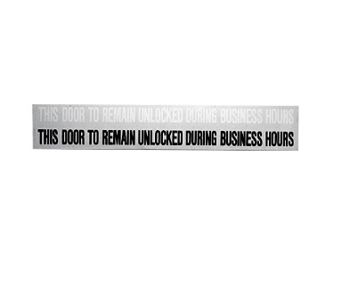 CRL Business Door Header Sign for Single Door - 148B0