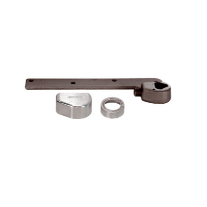 CRL Rixso Satin Chrome Finish Left Hand 3/4" Offset Bottom Arm - 252050LHSC