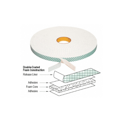 CRL 1/8" x 1" x 108' 3M® Scotch Mount Foam Tape  - 40081