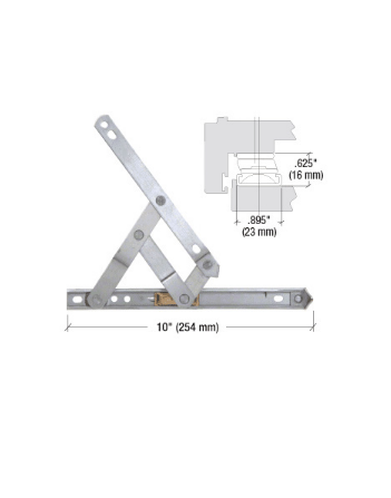 CRL 10" 4-Bar Heavy-Duty Stainless Steel Friction Hinge - 430210