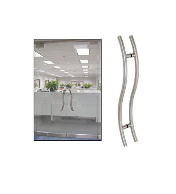 CRL Brushed Stainless 48" Extra Length Right Handed "S" Ladder Style Back-to-Back Pull - 48SRPBS