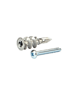 CRL Zinc Dry Wall Anchors with #8 Screws - 5000902S