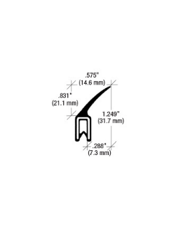 CRL Vertical Fin Trim Seal® - Flange Size: .079" to .099" - 75001612