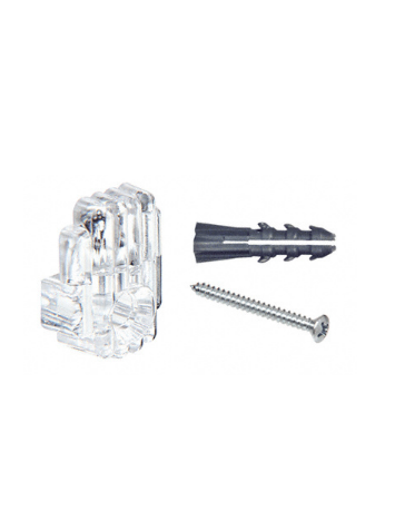 CRL 1/8" Clear Mirror Clip, Screw and Anchor Set - Package - 7AWSA