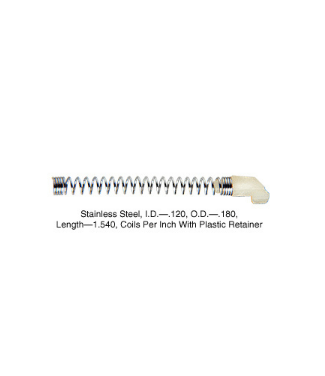 CRL 1.54" Long Slide Bolt Spring with Plastic Retainer in a - Bulk 100/Pk - 8567B