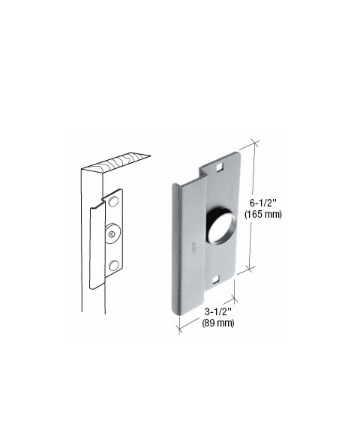 CRL Aluminum Finish 6-1/2" Heavy Gauge Steel Latch Guard for Narrow Stile Flush Doors - 8852AL