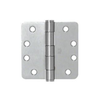 CRL Dull Chrome 4" x 4" Plain Bearing Hinge - 1/4" Radius Corners - C4426D