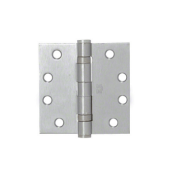 CRL Satin Chrome 4" x 4" Ball Bearing Square Hinge - Removable Pin - CB426D