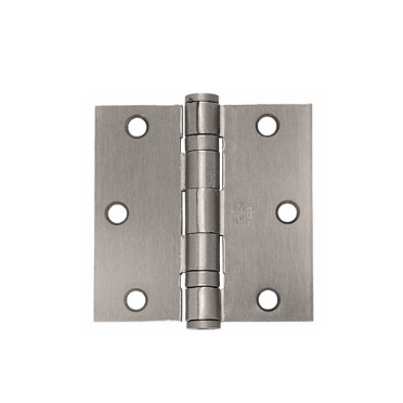 CRL Dull Nickel 4-1/2" x 4-1/2" Ball Bearing Square Hinge - Removable Pin - CB4515