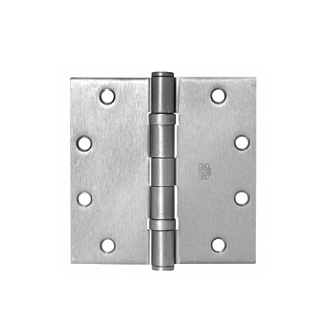 CRL Satin Chrome 5" x 5" Ball Bearing Square Hinge - Removable Pin - CB526D