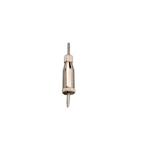 CRL Brushed Nickel Plated Long, Round Floor Base Fitting for the Cable Display System - CB89